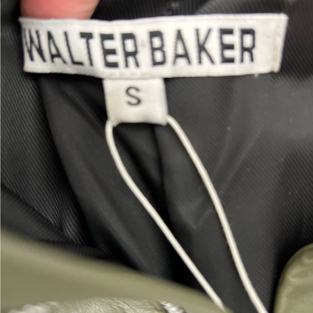 Walter Baker Velda Leather Shorts In Army Green size S - Picture 5 of 9